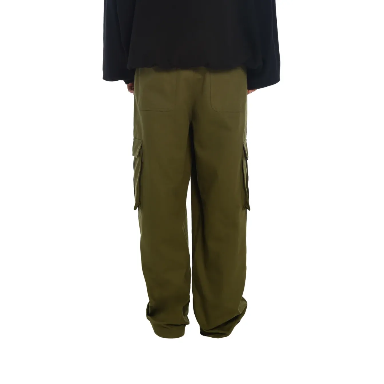 FREEMINDS - WASHED GREEN NAVY CARGO PANTS