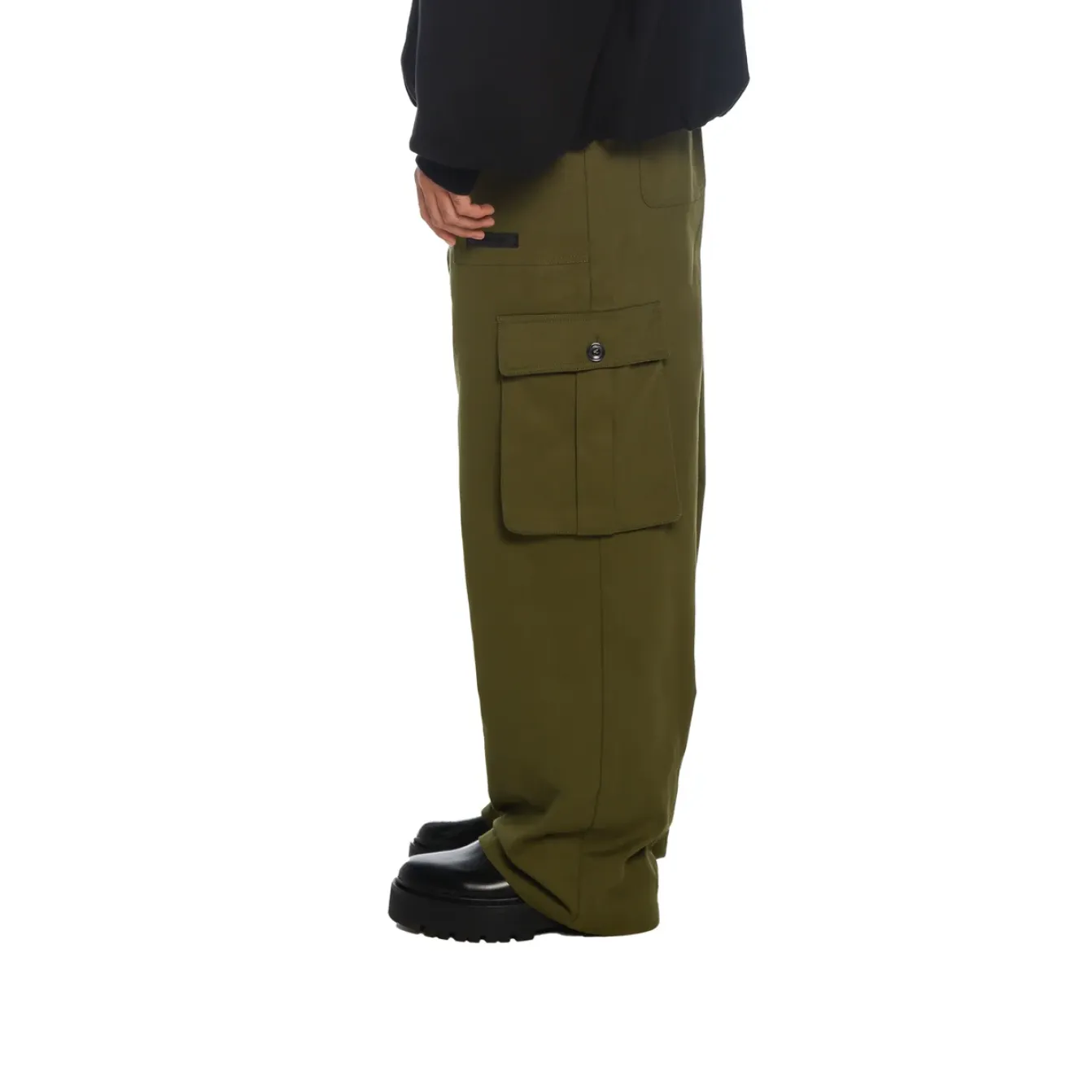 FREEMINDS - WASHED GREEN NAVY CARGO PANTS