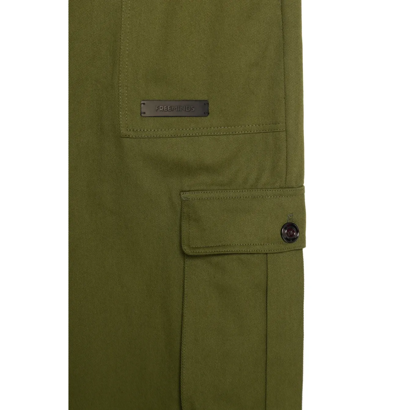 FREEMINDS - WASHED GREEN NAVY CARGO PANTS