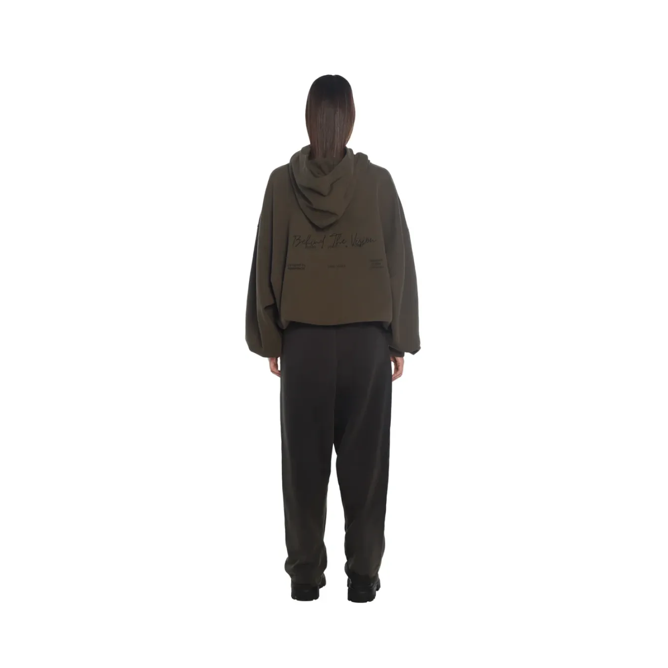 Freeminds - Wide Leg Washed Black Sweatpants