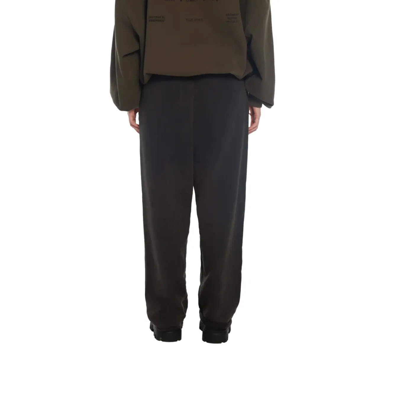 Freeminds - Wide Leg Washed Black Sweatpants