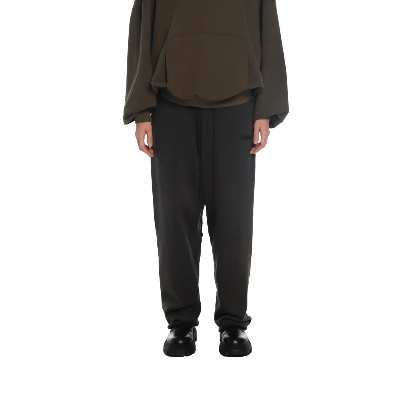 Freeminds - Wide Leg Washed Black Sweatpants