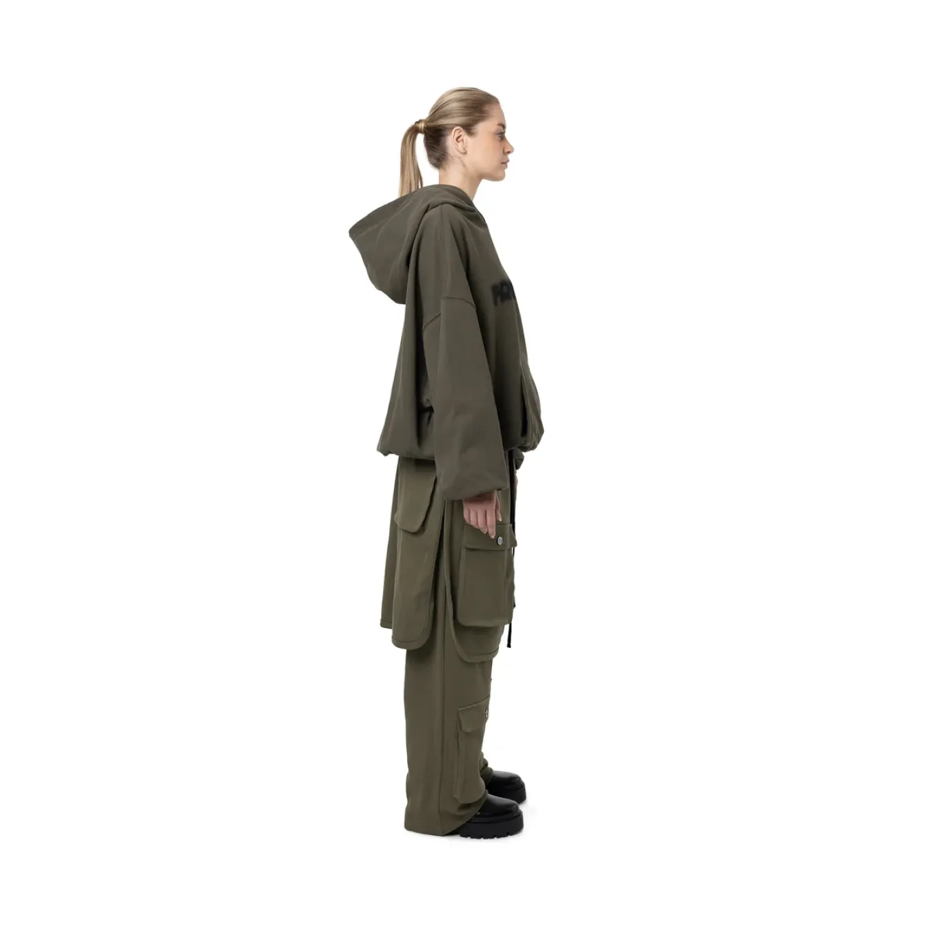 Freeminds - green navy Layered cargo sweatpant Freeminds - green navy Layered cargo sweatpant