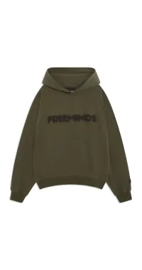 Freeminds - Fleece green navy hoodie