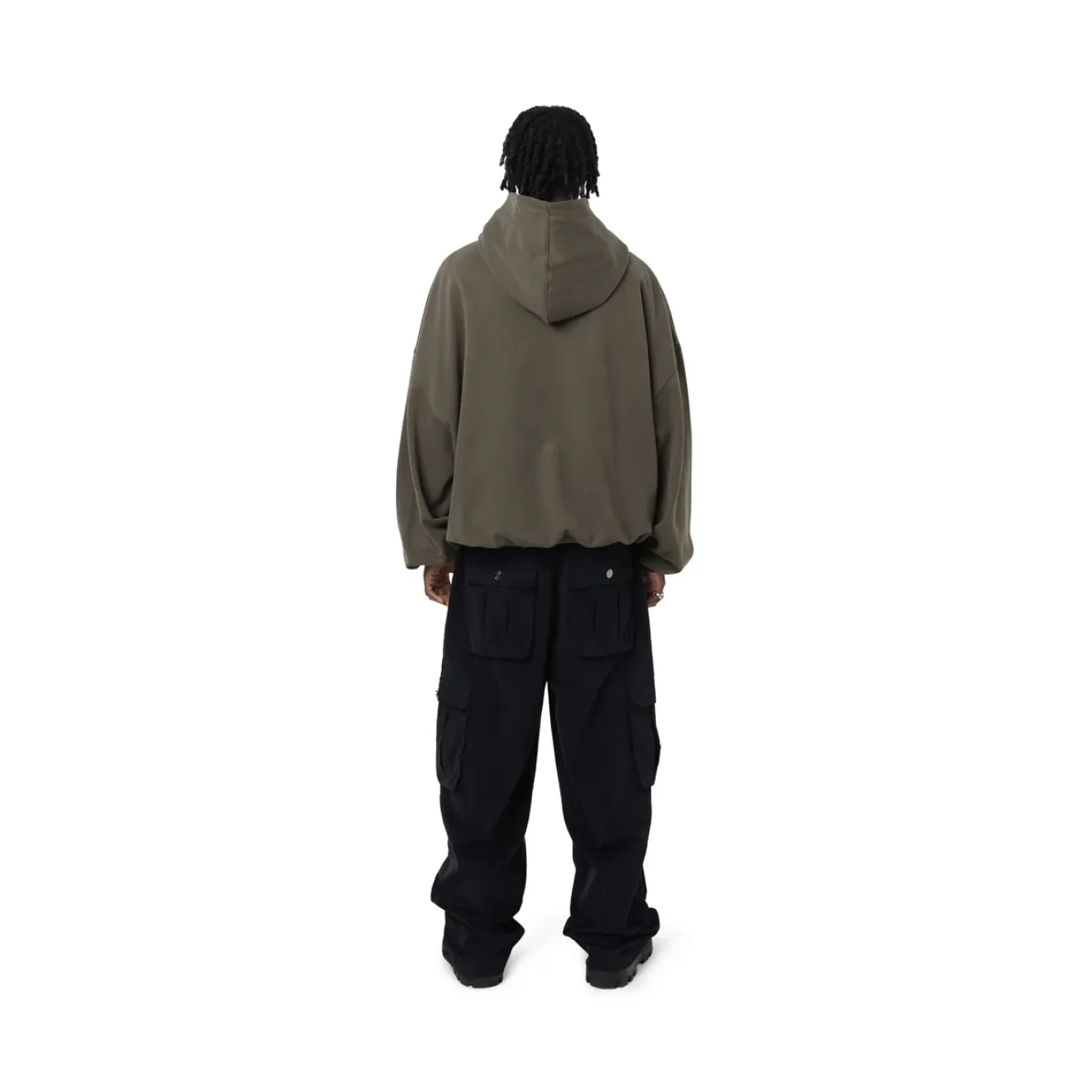 Freeminds - Fleece green navy hoodie