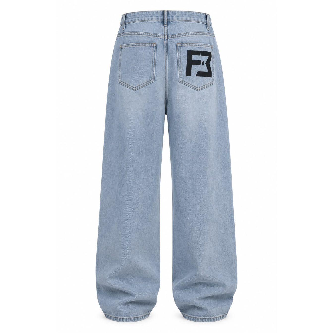 FADED EFFECT STRAIGHT LEG JEANS - FREEMINDS