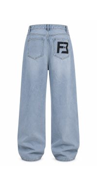 FADED EFFECT STRAIGHT LEG JEANS - FREEMINDS