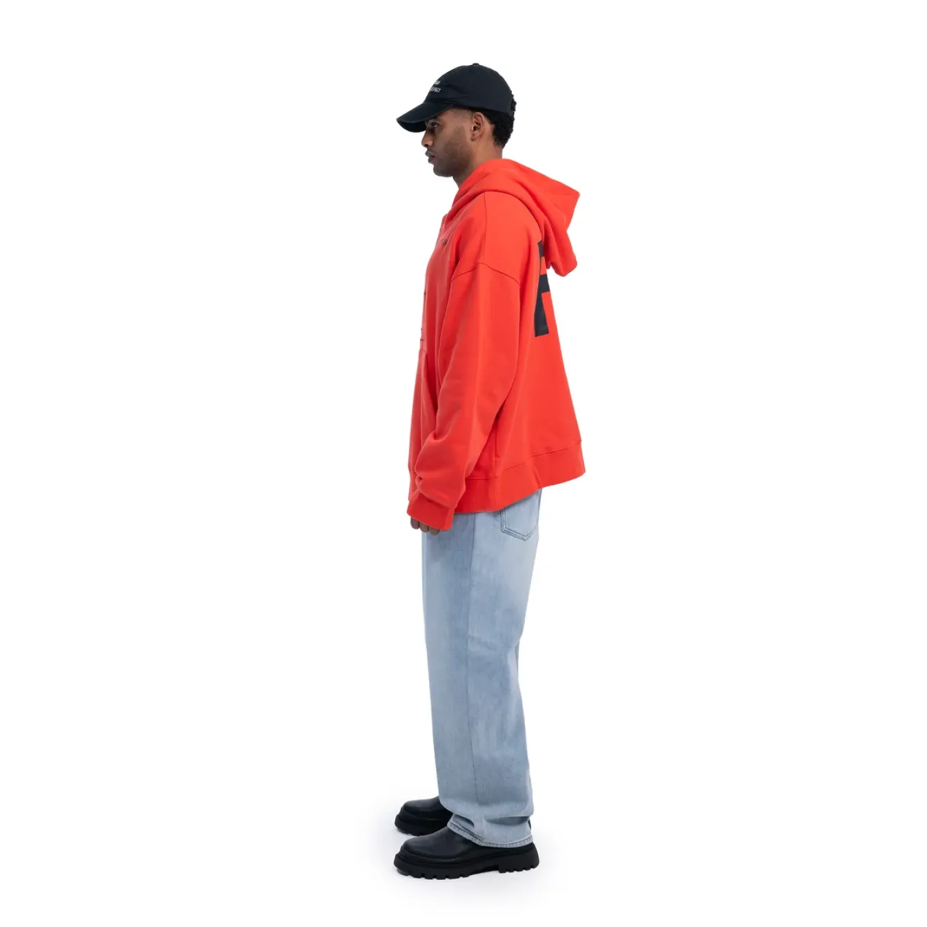Freeminds  - RADIANT RED BOUNDARIES OVERSIZED HOODIE