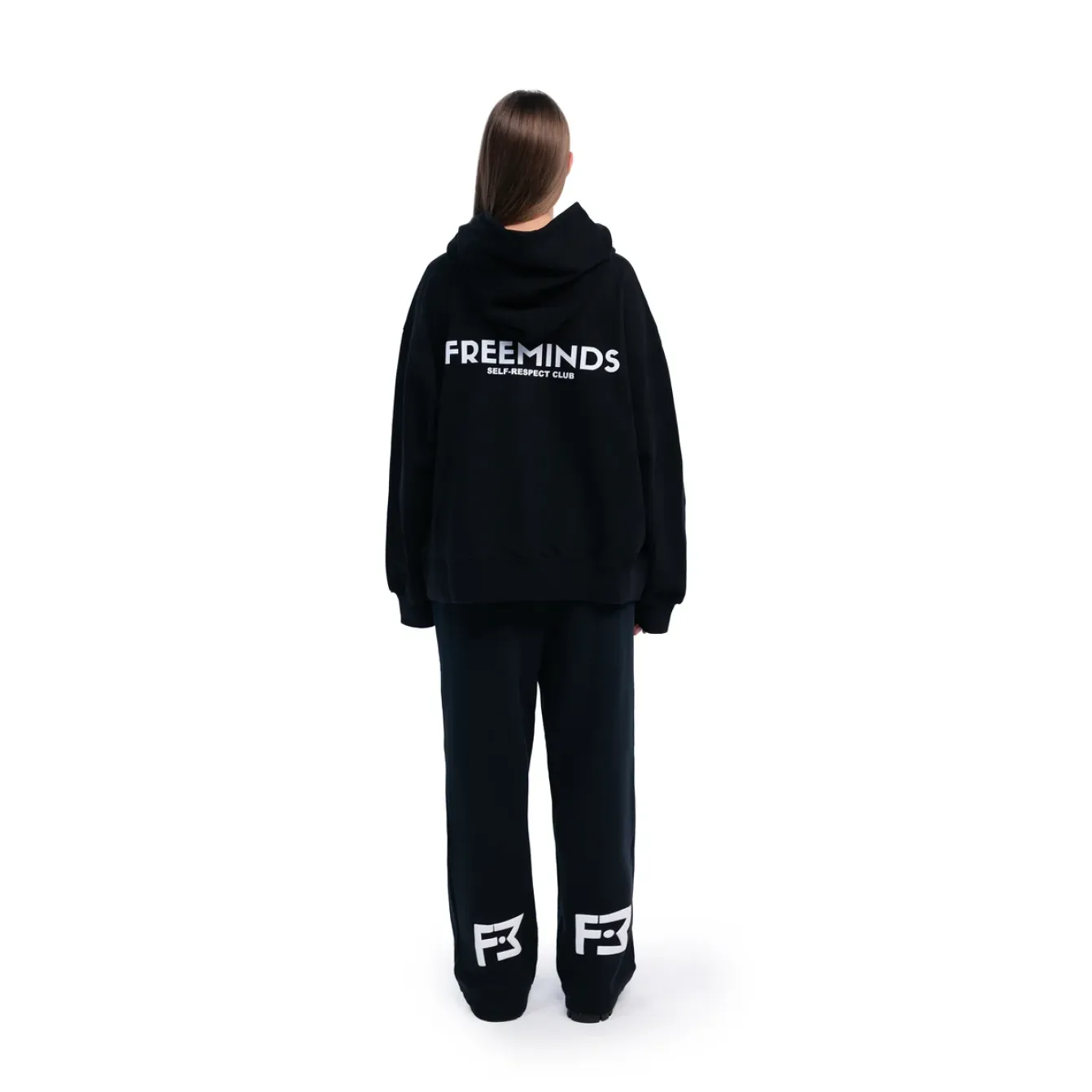 Freeminds - BLACK SELF-RESPECT CLUB OVERSIZED HOODIE