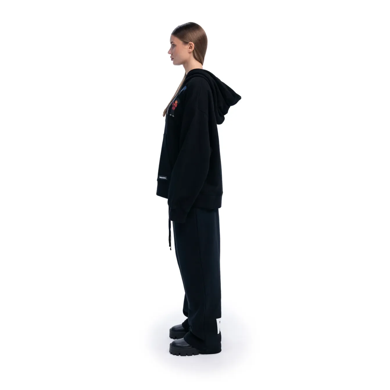 Freeminds - BLACK SELF-RESPECT CLUB OVERSIZED HOODIE