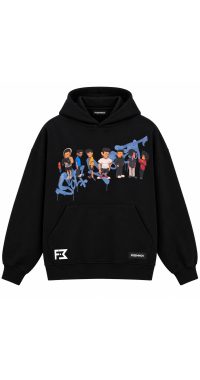 Freeminds - BLACK SELF-RESPECT CLUB OVERSIZED HOODIE