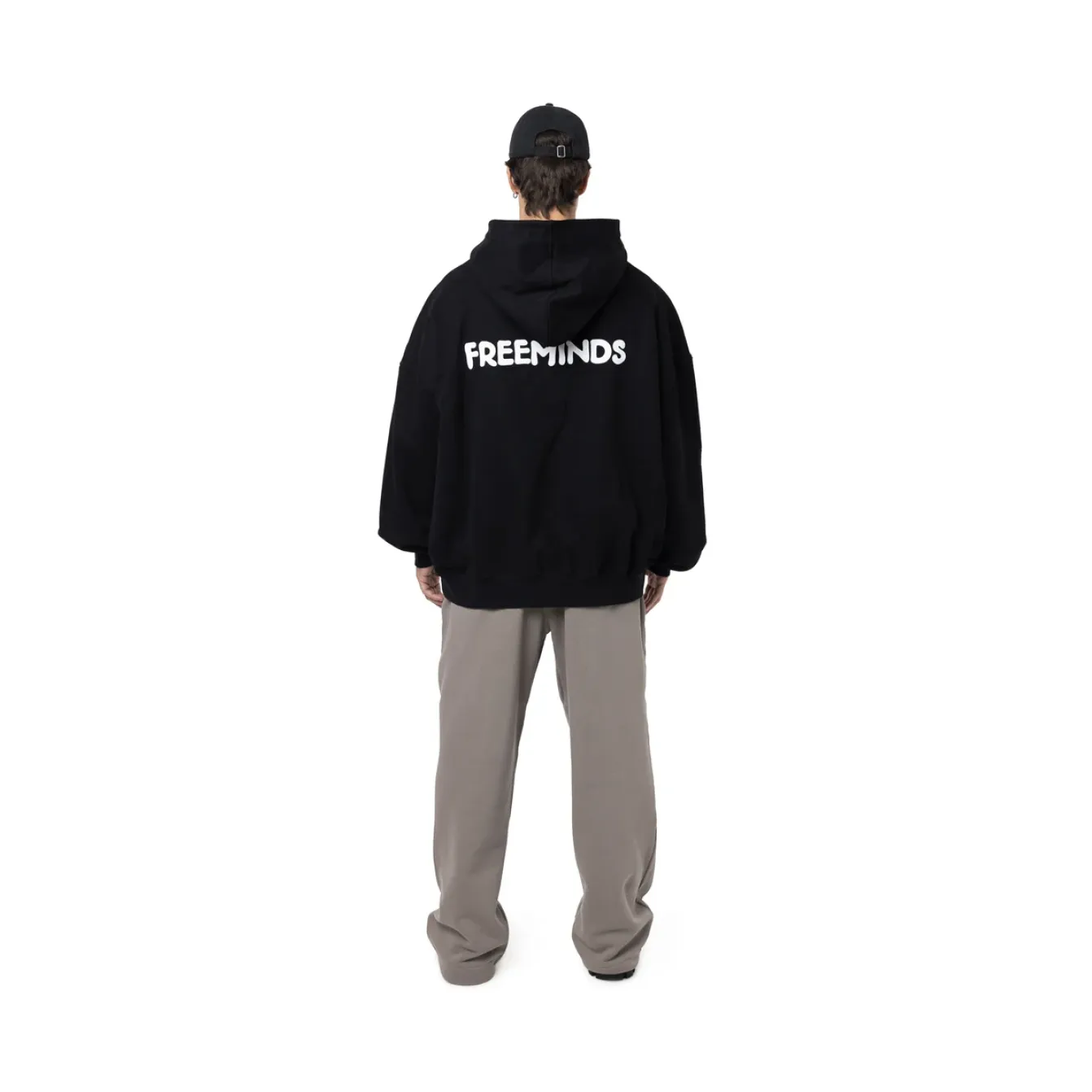 Freeminds - Claim your vibe fleece black hoodie Freeminds - Claim your vibe fleece black hoodie