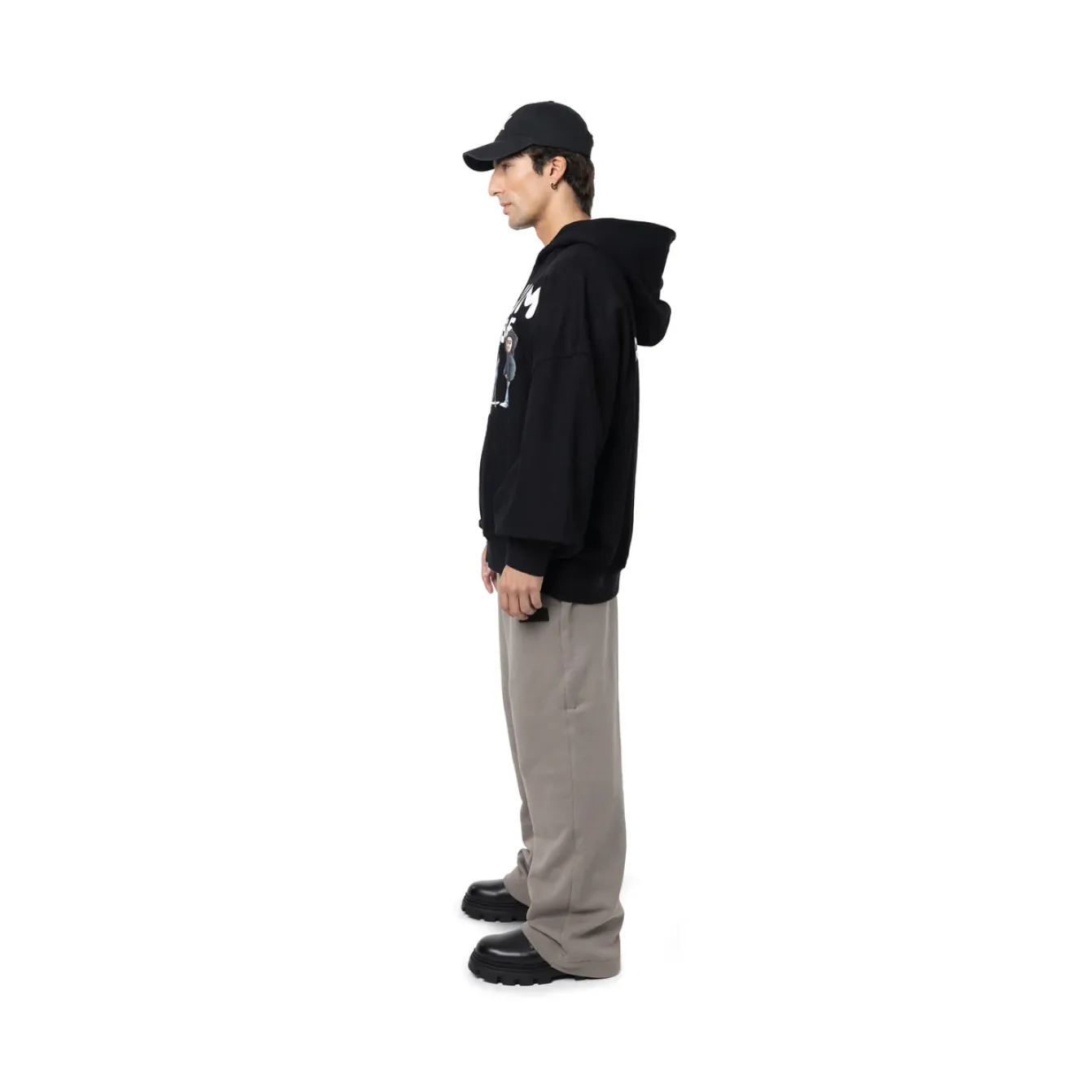 Freeminds - Claim your vibe fleece black hoodie Freeminds - Claim your vibe fleece black hoodie
