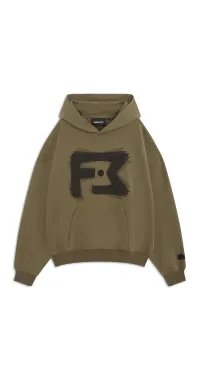 Freeminds - Fleece brown logo hoodie
