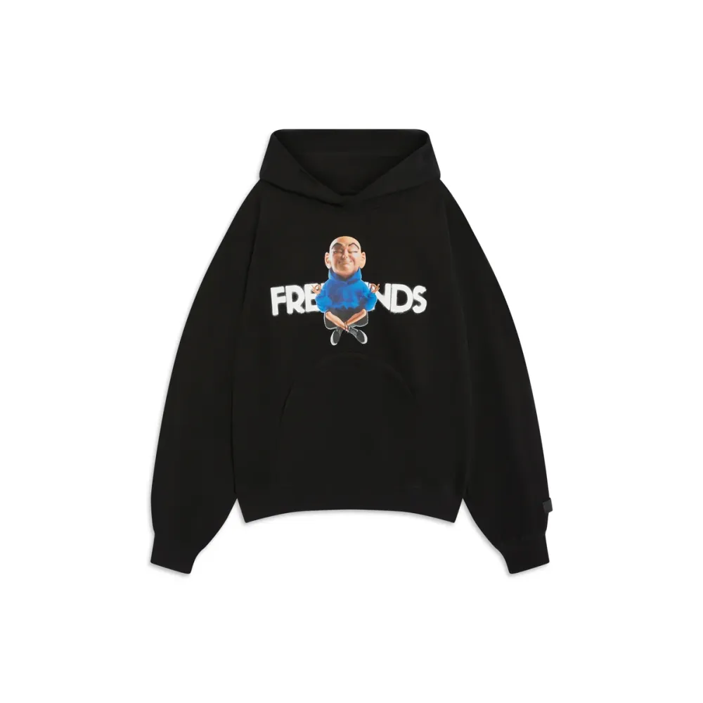 Freeminds - Mindful chill fleece black hoodie