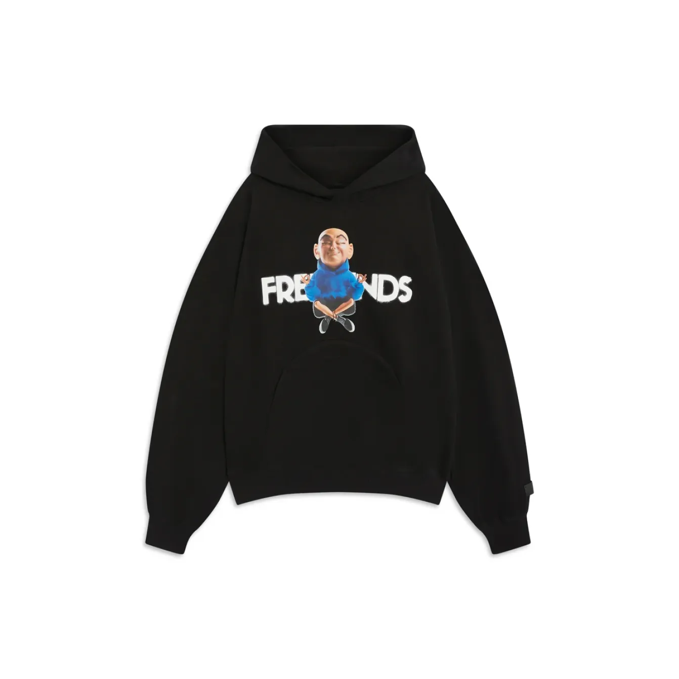 Freeminds - Mindful chill fleece black hoodie