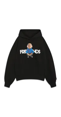 Freeminds - Mindful chill fleece black hoodie
