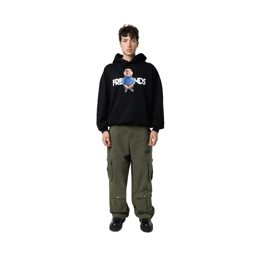 Freeminds - Mindful chill fleece black hoodie