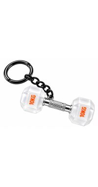 Purple dumbbell key medal