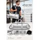 Silver leather duffle bag