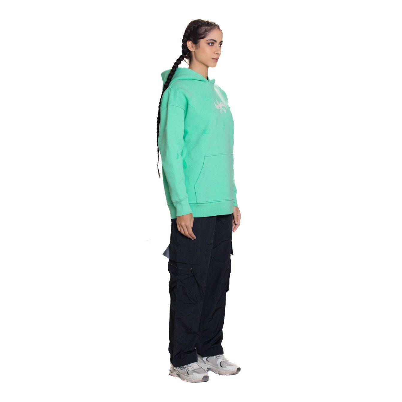 Slotted hoodie - Light green 09