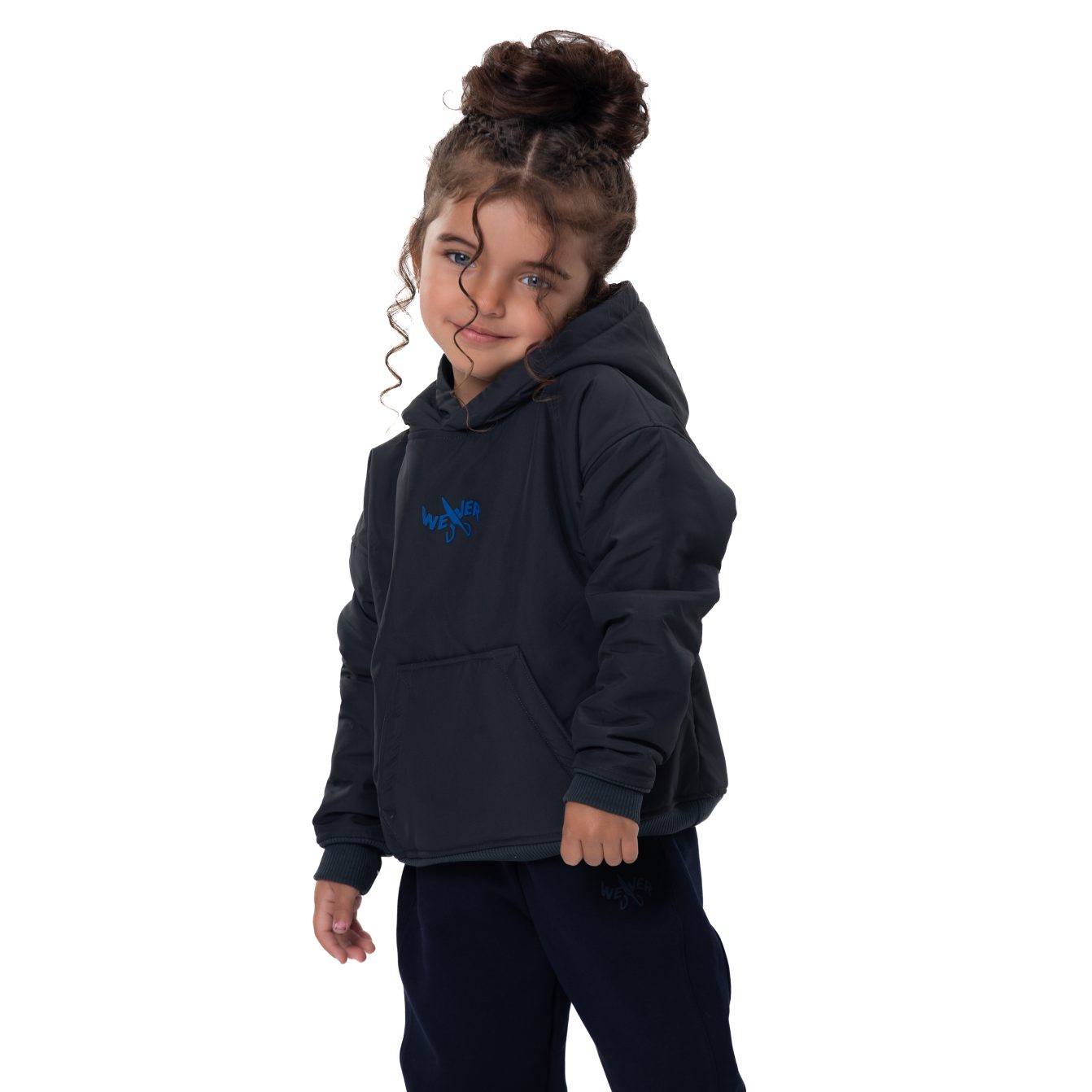 Kids Snowy Hoodie - Gray