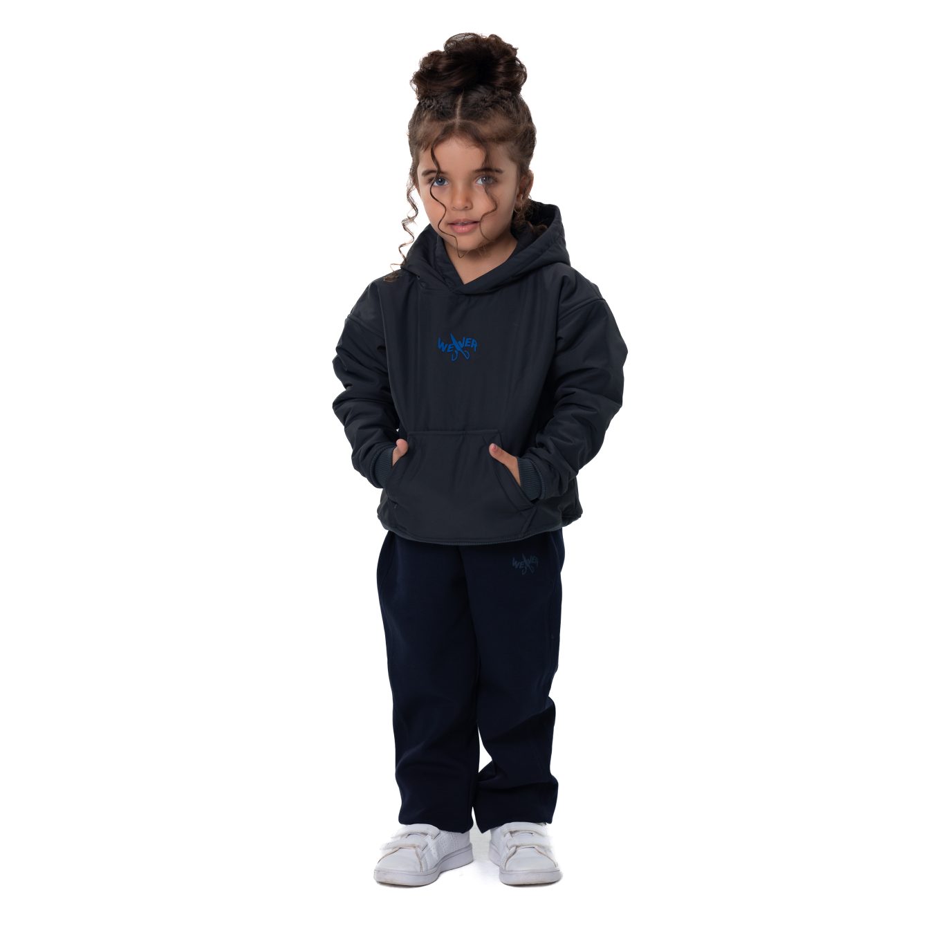 Kids Snowy Hoodie - Gray