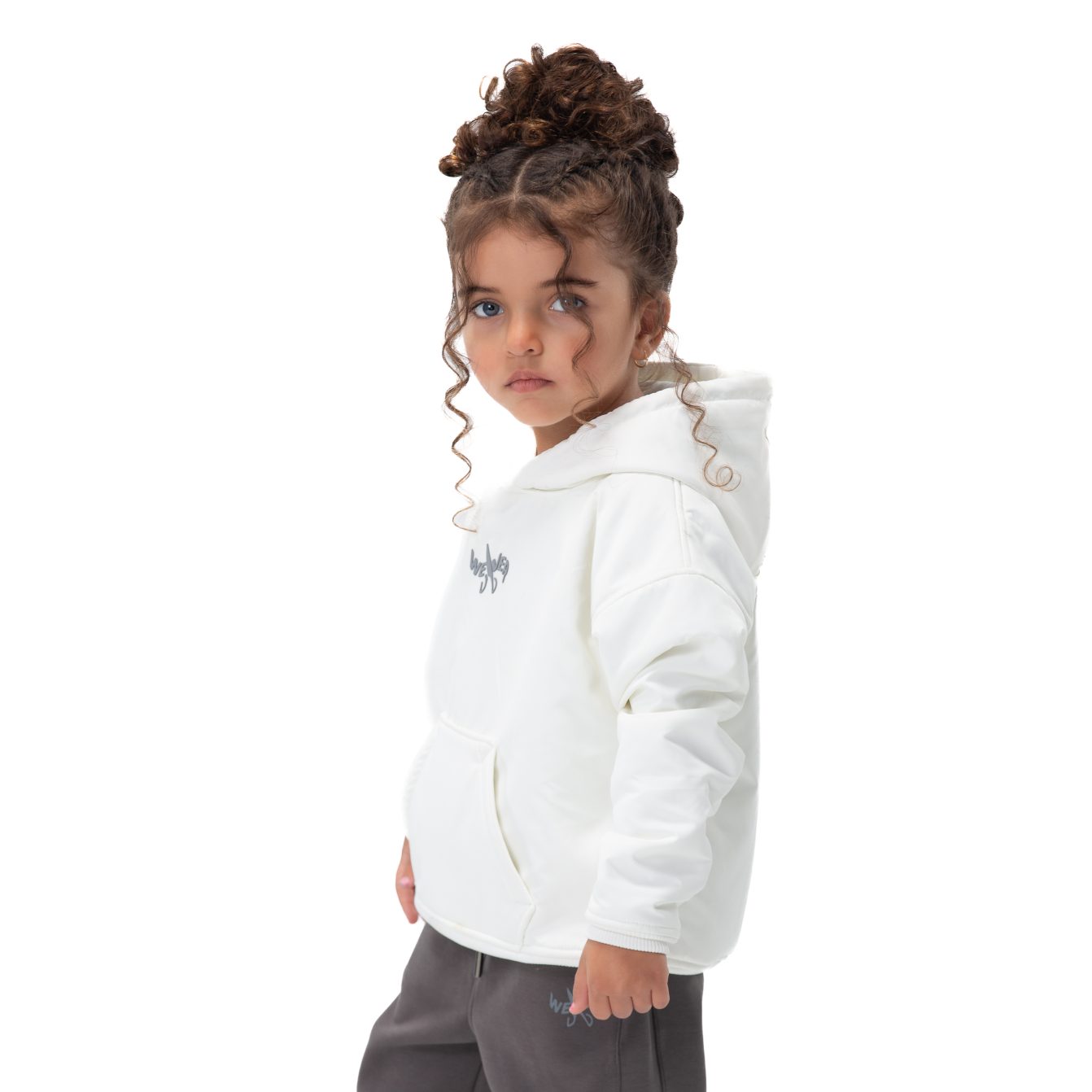 Kids Snowy Hoodie - Off white