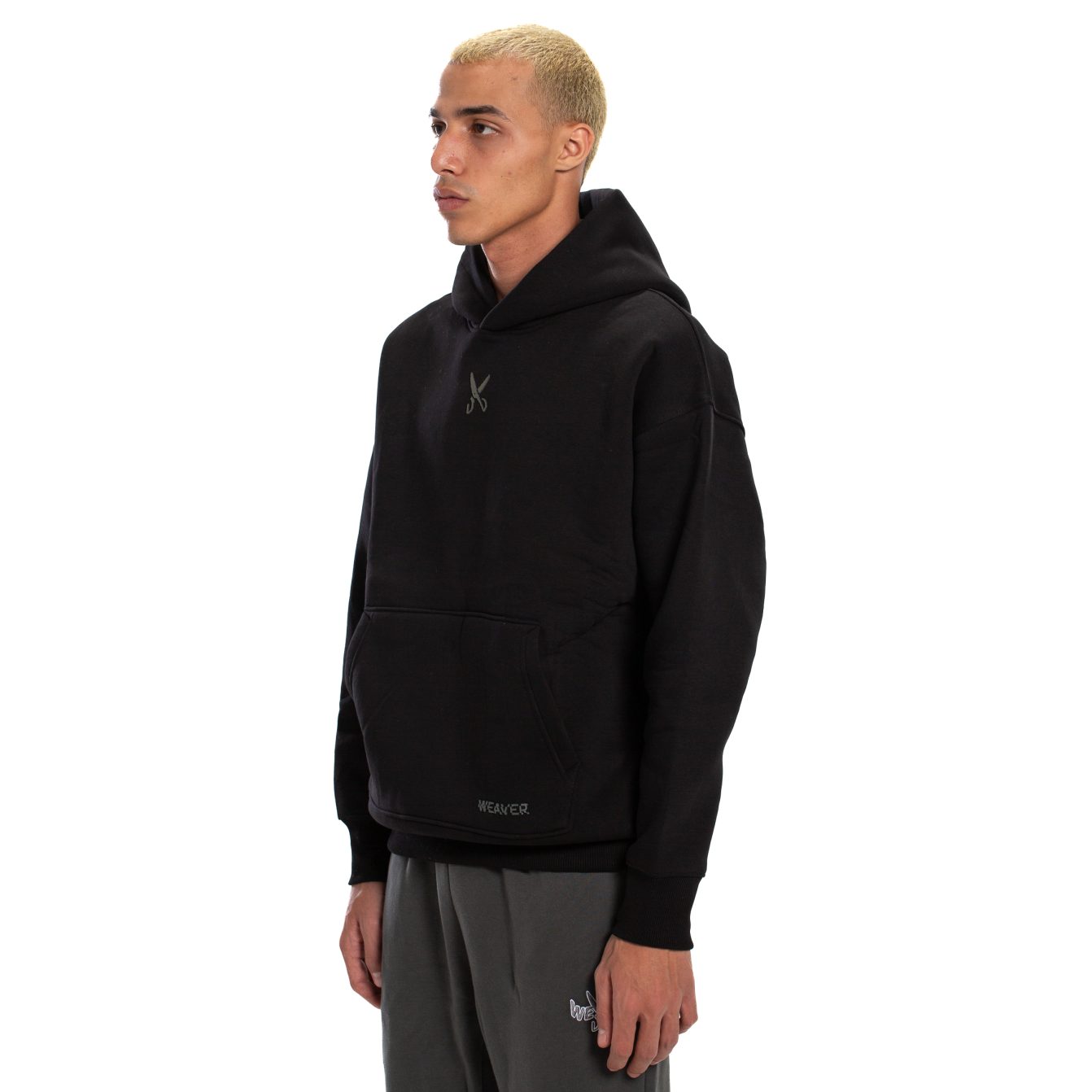 Hoodie Oversize Zigzag - Black