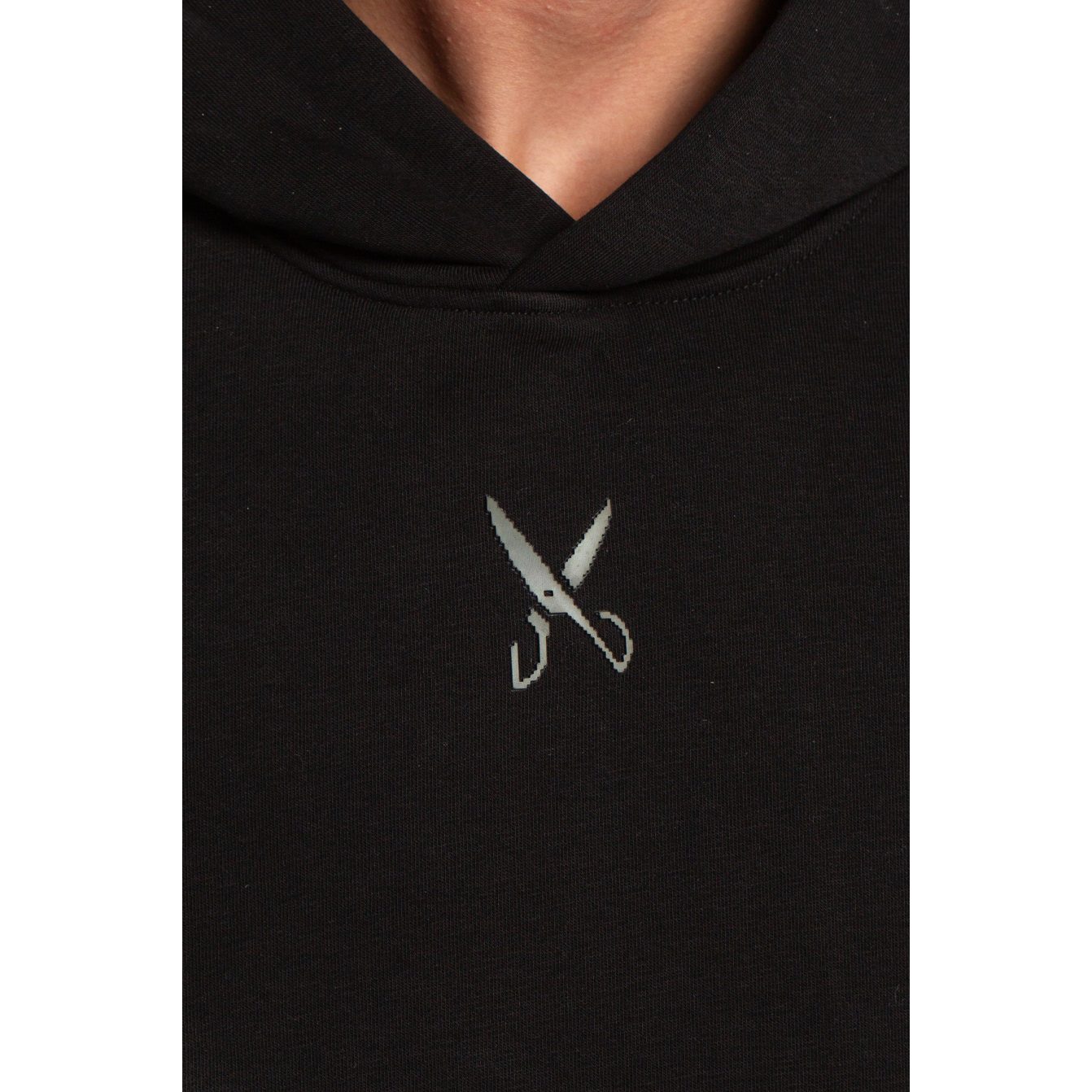 Hoodie Oversize Zigzag - Black