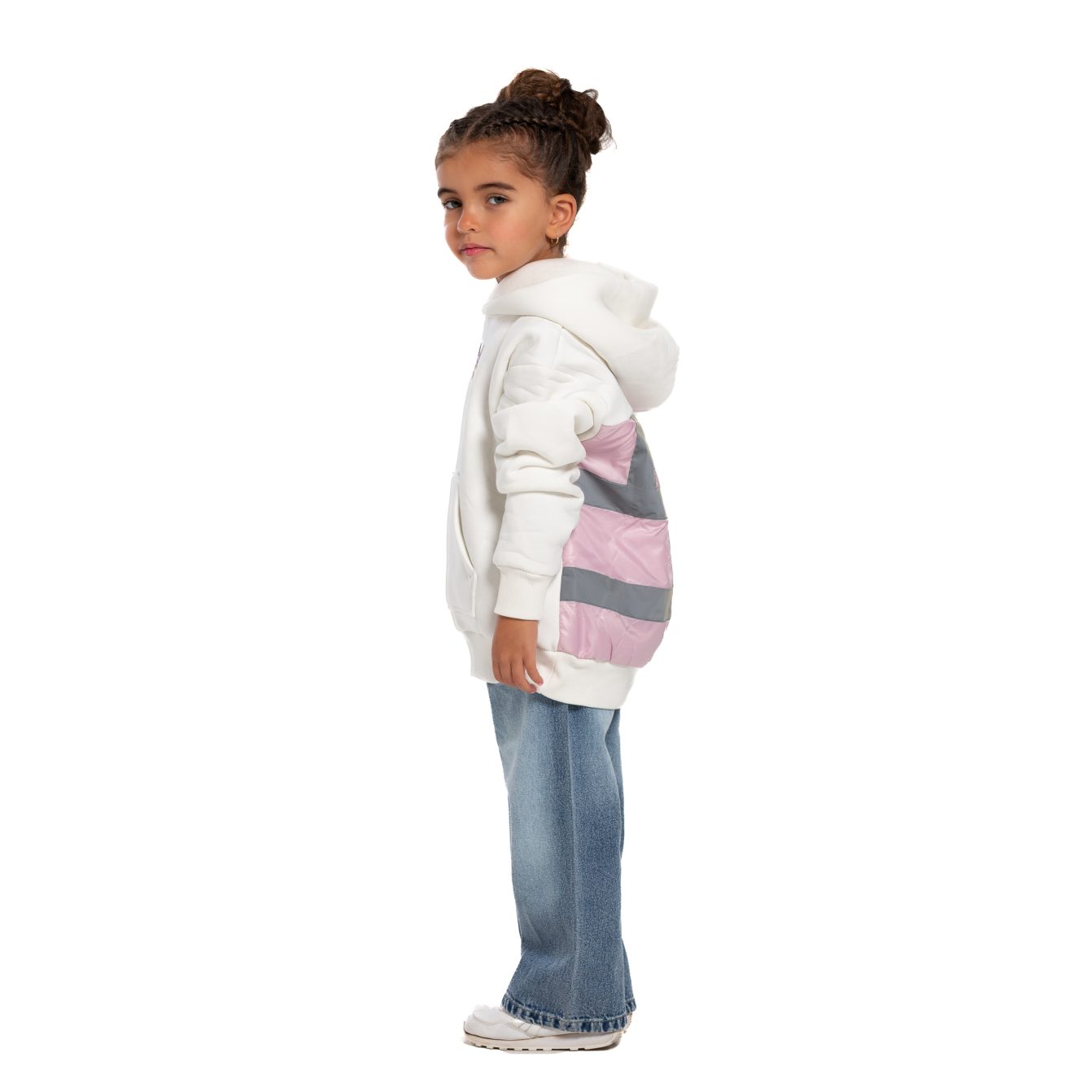 Kids Underground Off White / Pink Hoodie