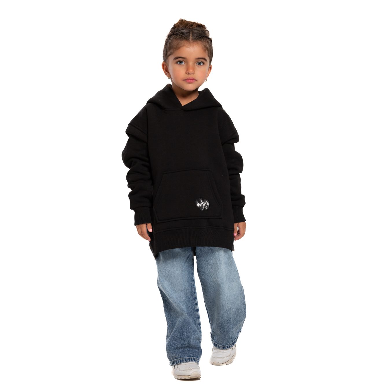 Kids Jeans Hoodie - Black