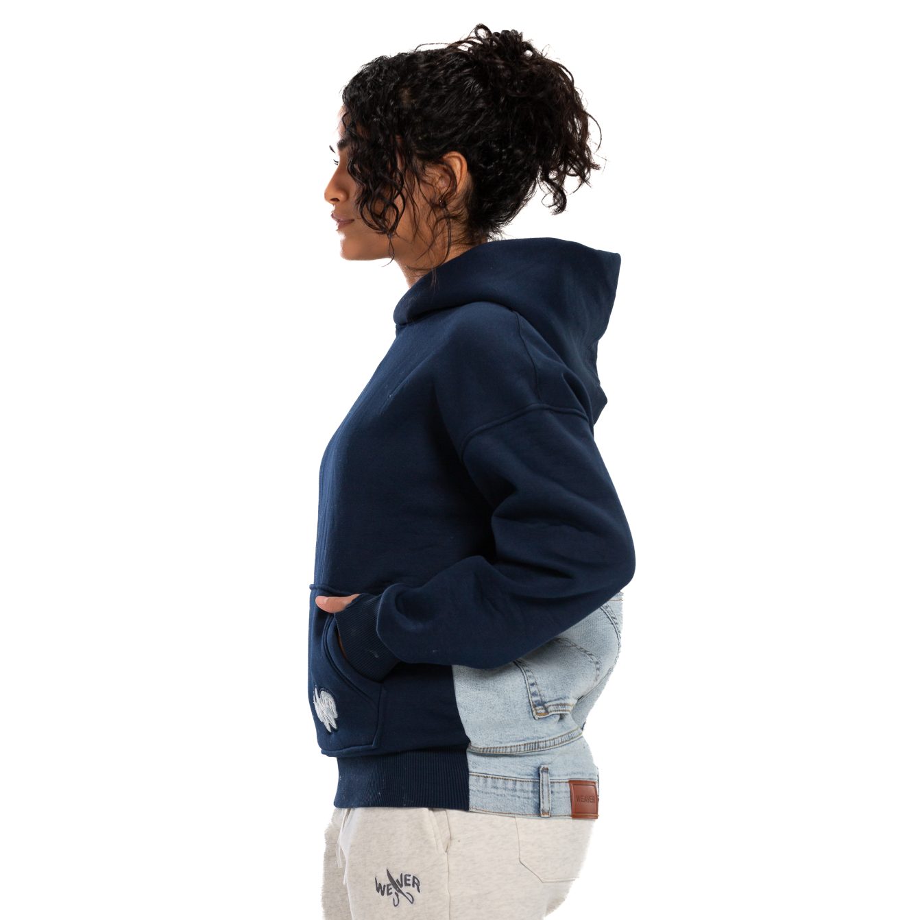 Jeans Hoodie - Navy Blue