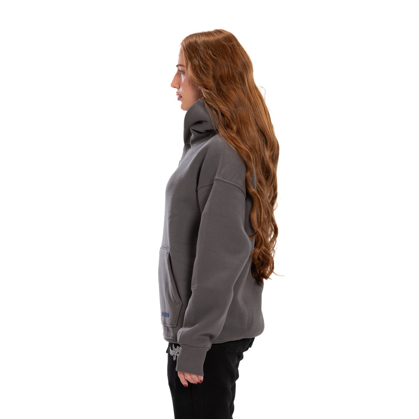 Hoodie Oversize Zigzag - Gray