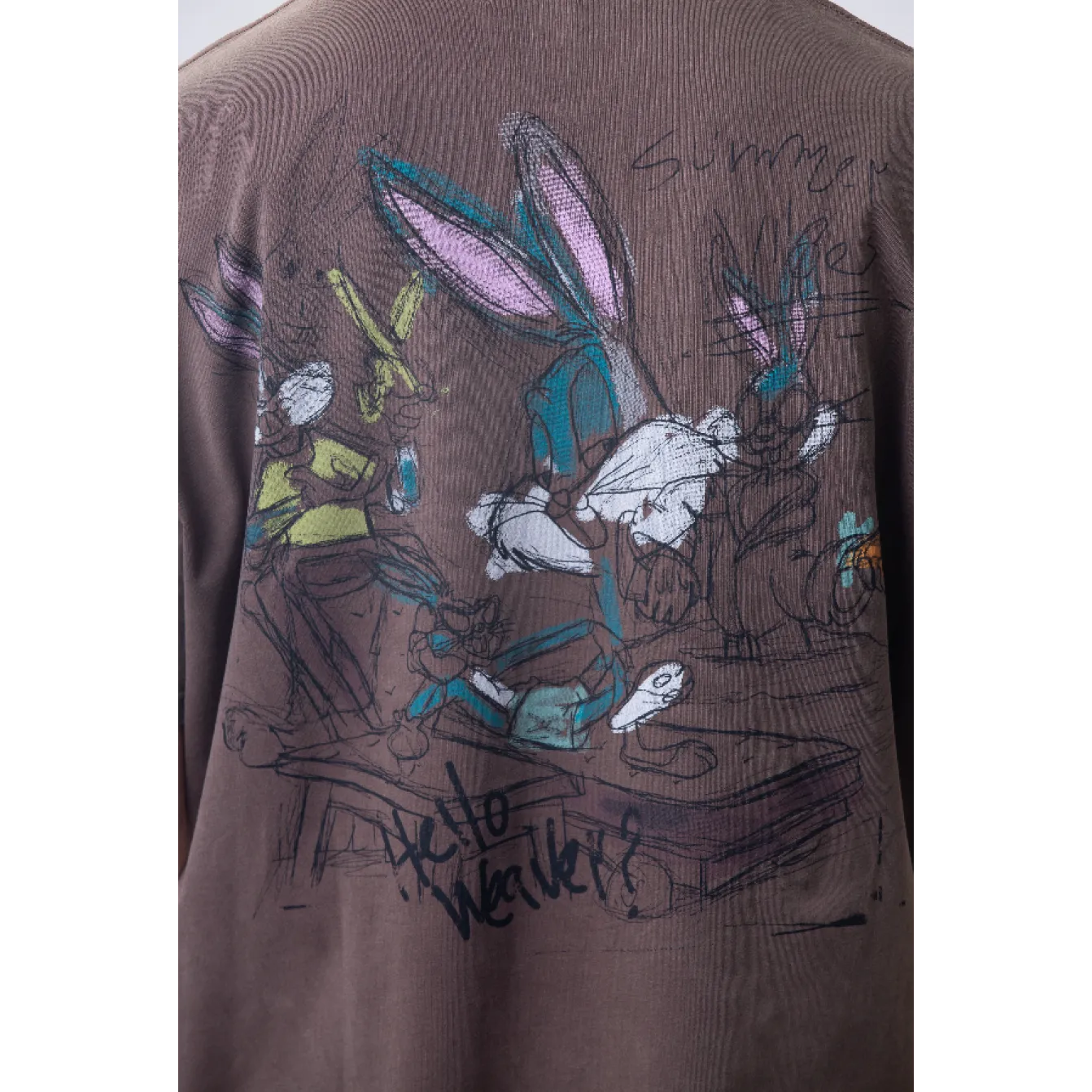 Cartoon washed T-shirt - Brown