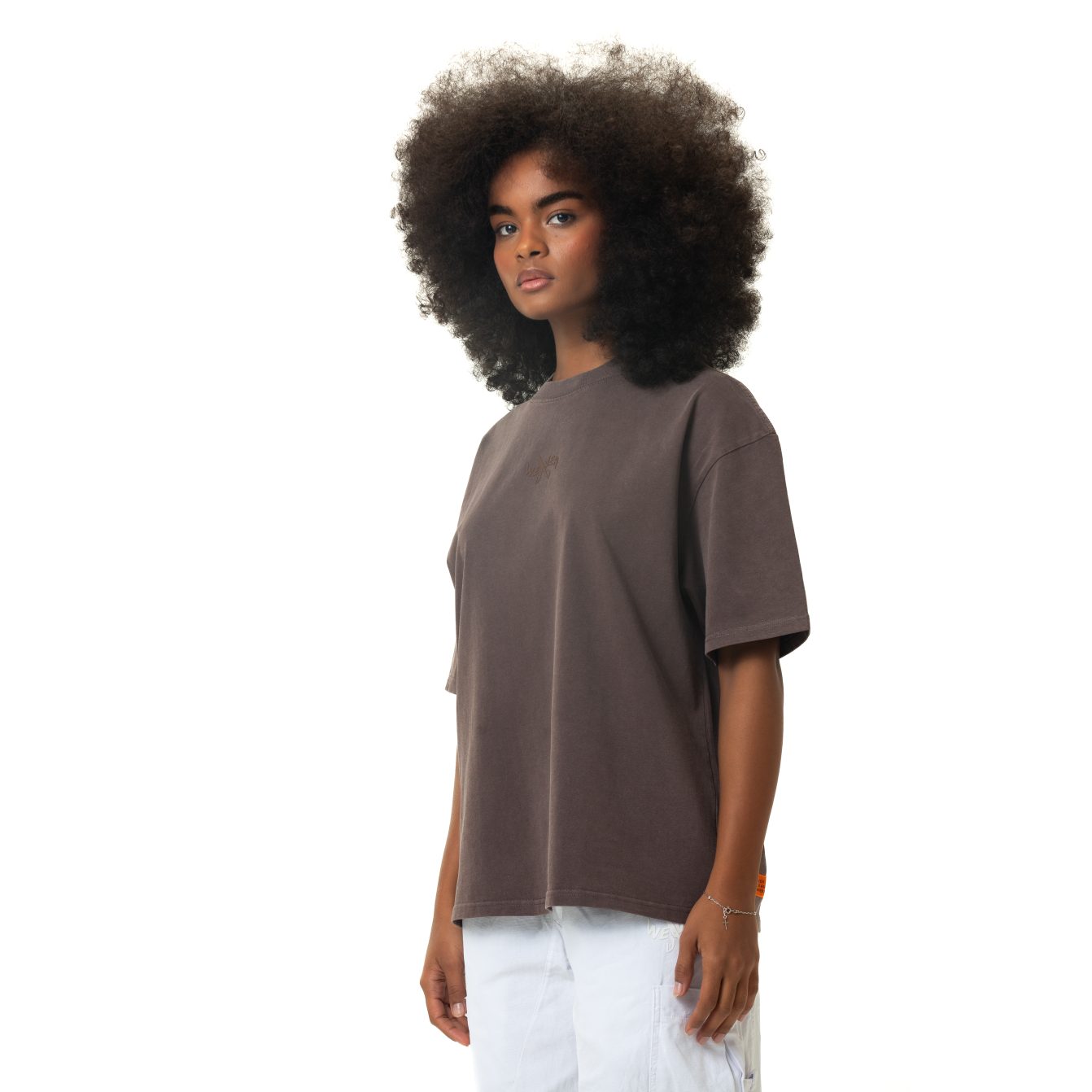 New washed T-shirt-Brawn