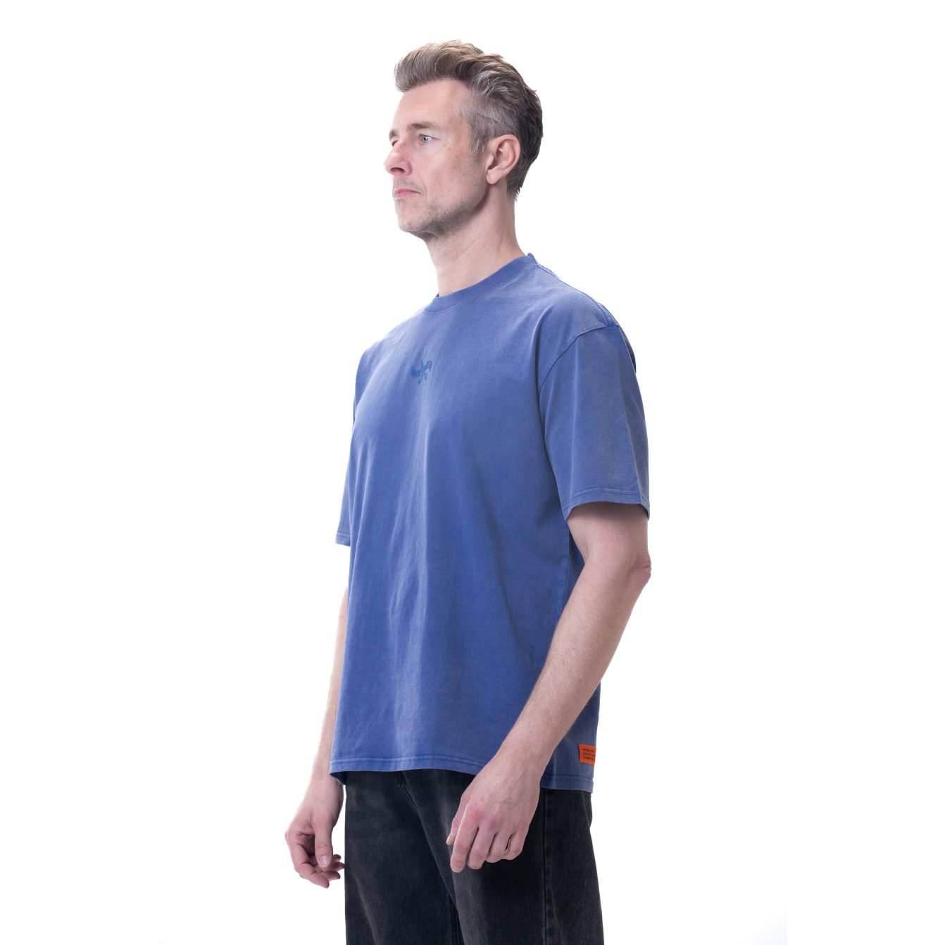 New washed T-shirt-Blue