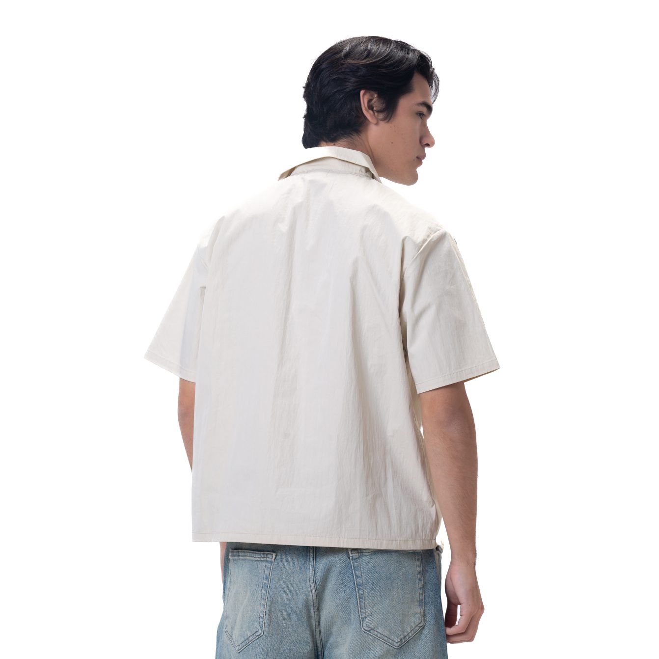 Unisex shirt-Light Beige - Boxy