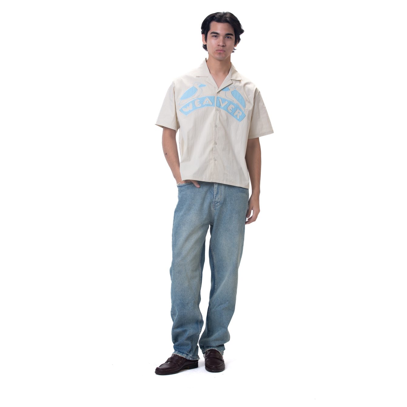 Unisex shirt-Light Beige - Boxy