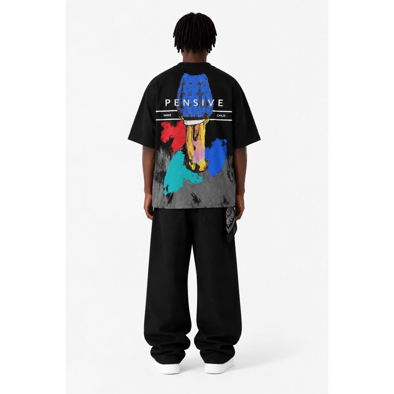 Characters T-shirt Oversize - Black