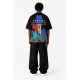 Characters T-shirt Oversize - Black