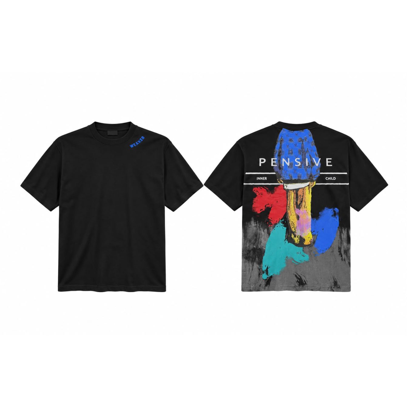 Characters T-shirt Oversize - Black