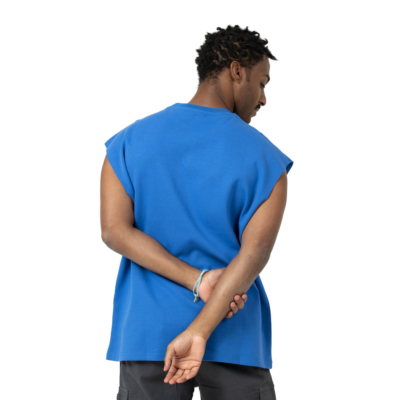 Plain Washed Oversize Short Sleeve - Blue