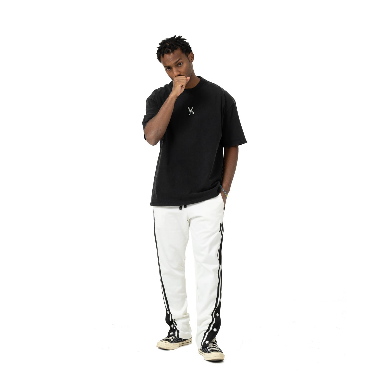 Plain Washed Oversize T-shirt - Black