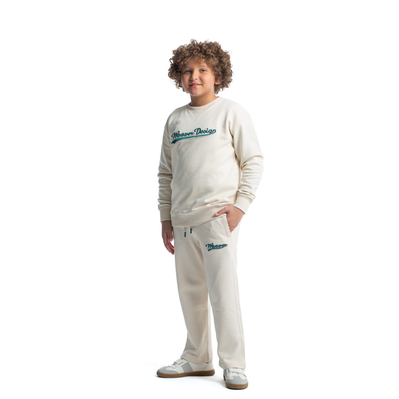 Kids Trousers - Beige / Green
