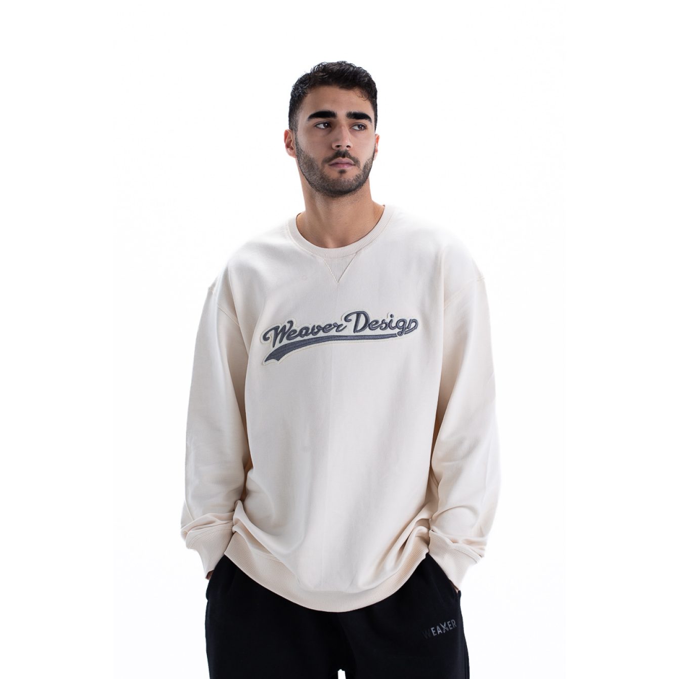 Sweatshirt oversize - Beige / Gray