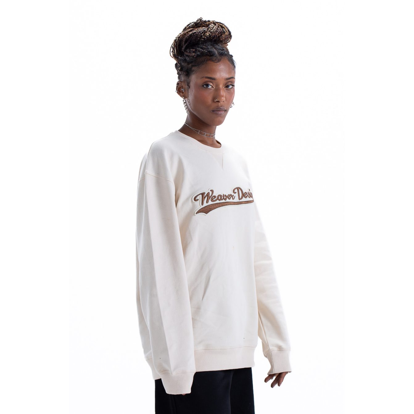 Sweatshirt oversize - Beige / Brown