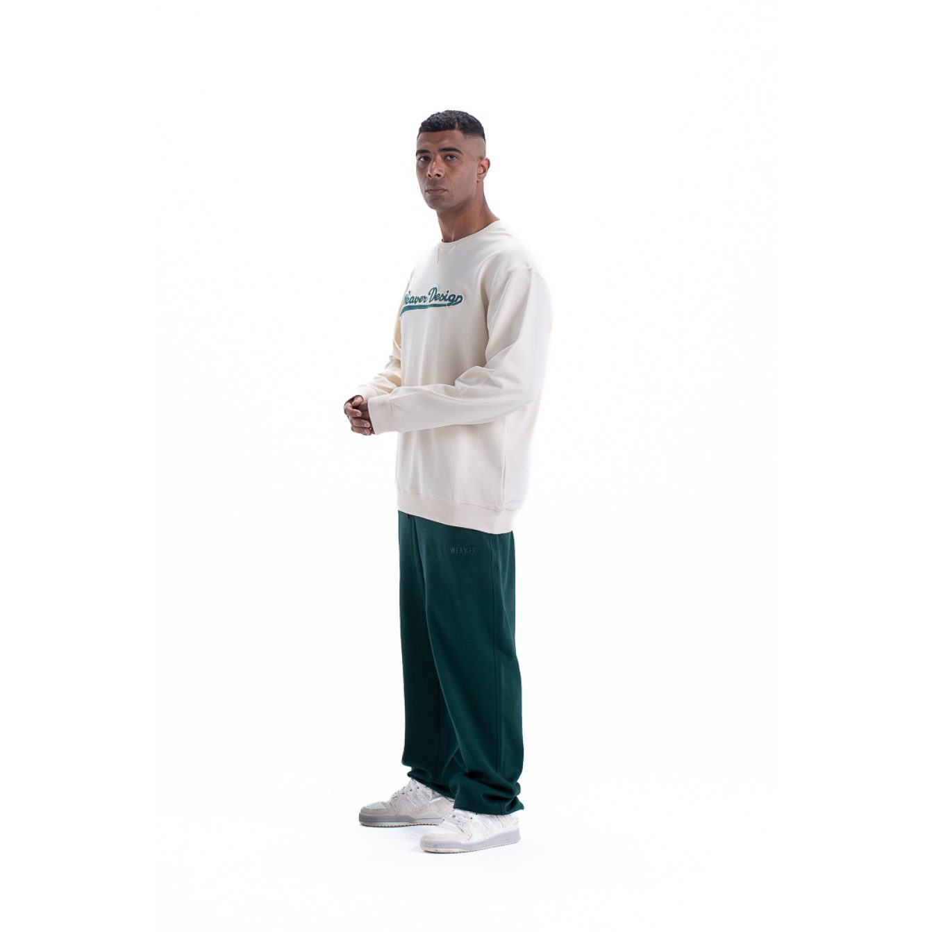 Sweatshirt oversize - Beige / Green