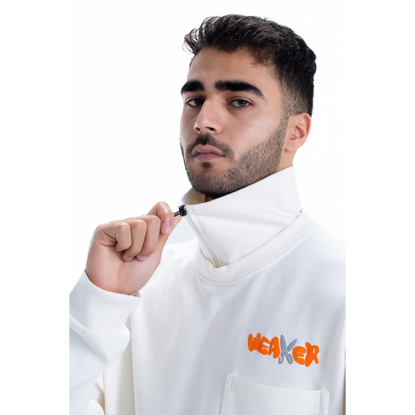 weaver sweatshirt oversize - white
