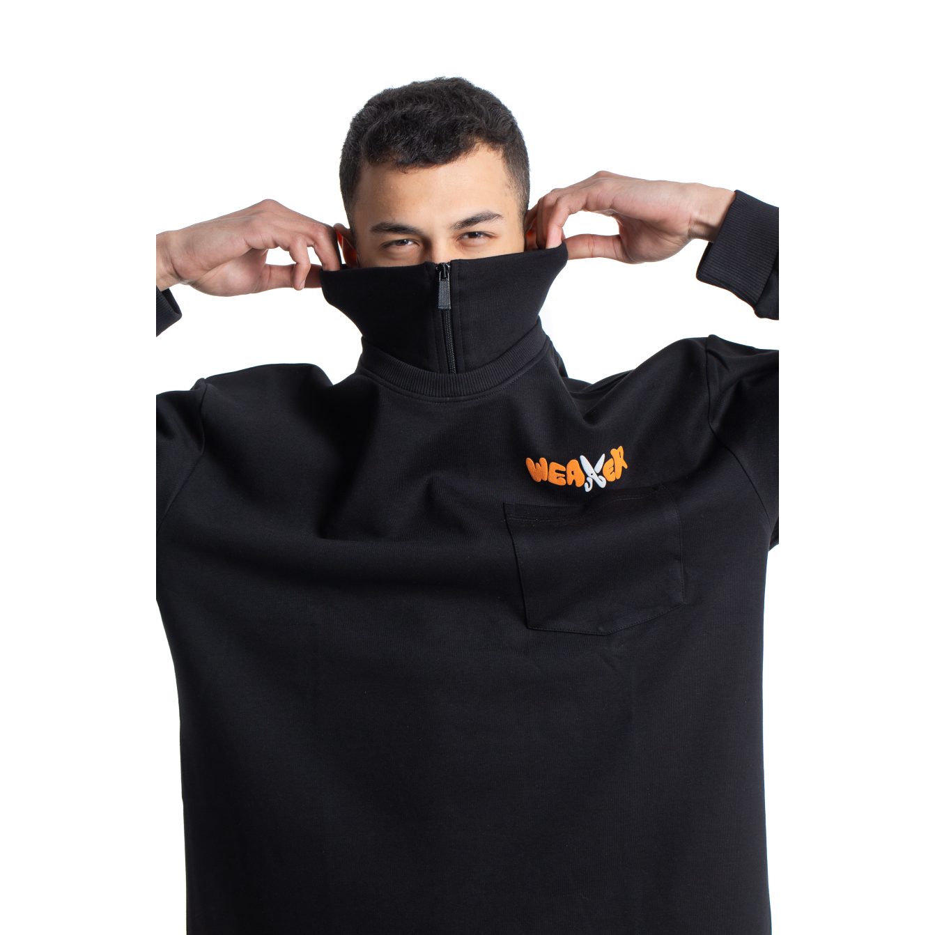 weaver sweatshirt oversize - Black